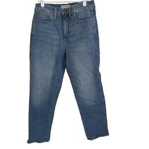 Madewell Jeans Stovepipe Women's 28 Blue High Rise Cropped Denim Ankle Casual